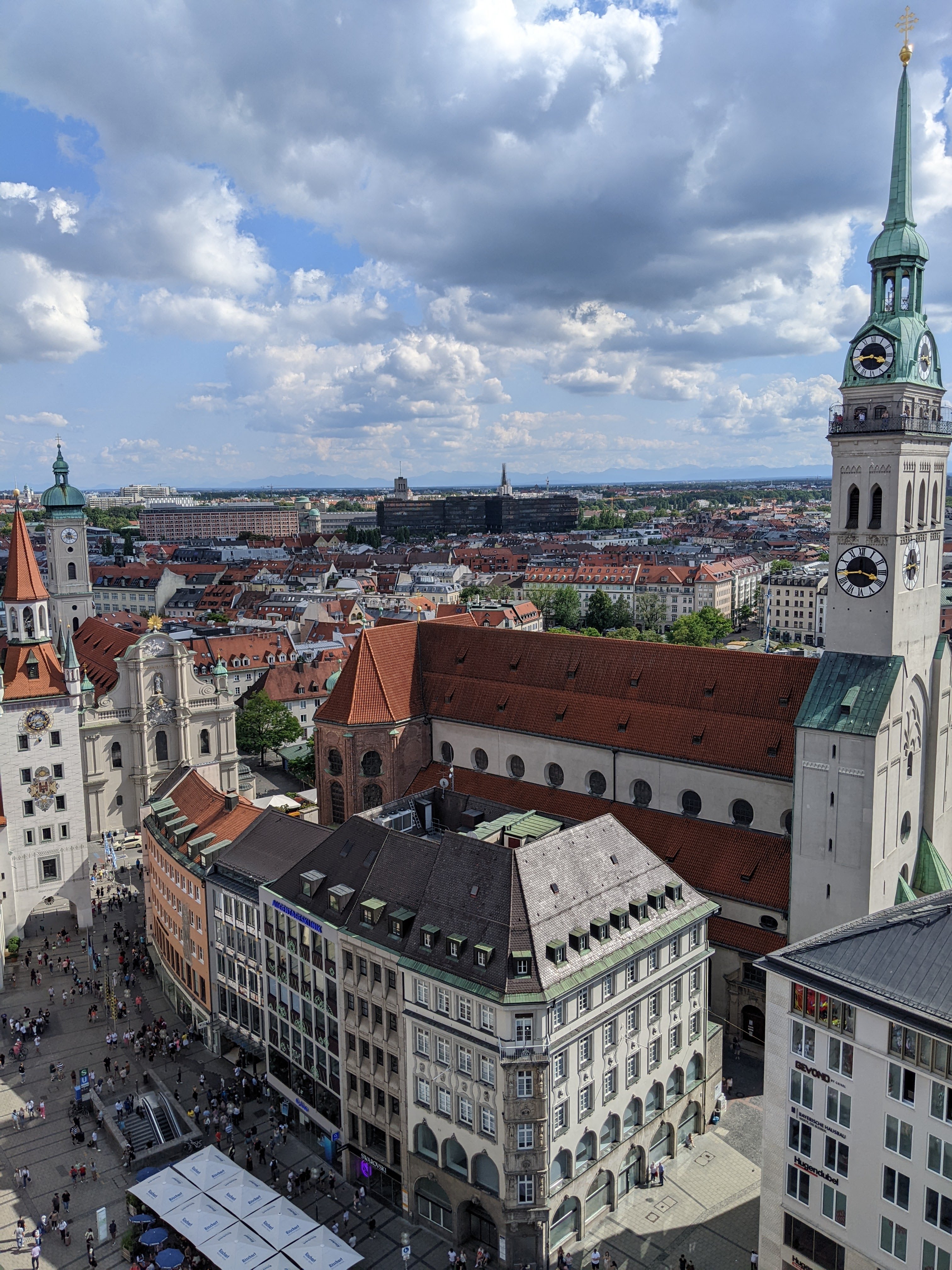 Munich skyline taken from Rathaus Tower in Old Town